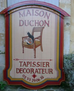 Enseigne peint Tapissier-Décorateur Duchon