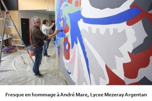 Fresque en hommage à André Mare, Lycee Mezeray Argentan