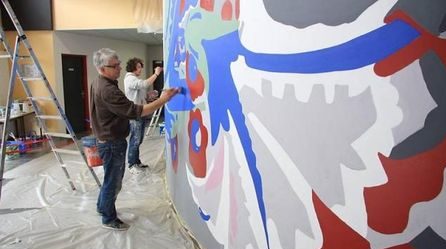Fresque en hommage à André Mare, Lycee Mezeray Argentan